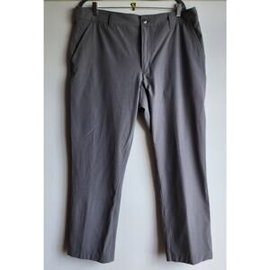 Duluth Trading Standard Fit Mens 38X30 Straight Pants Gray Polyester Spandex